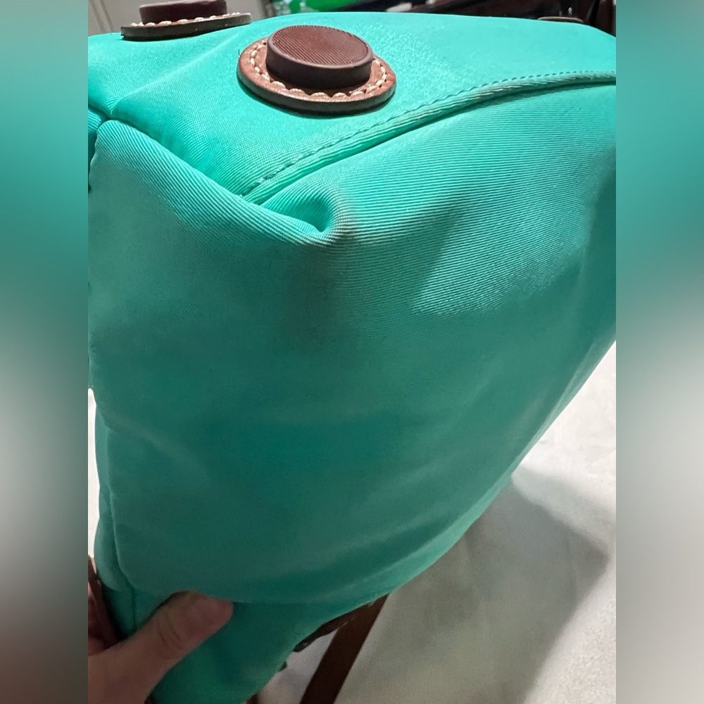 Dooney & Bourke Teal Nylon Windham Cleo Letter Carrier crossbody - Picture 15 of 16